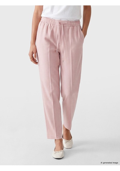 Lcw Modest Pembe Beli Lastikli Havuç Kesim Kadın Pantolon