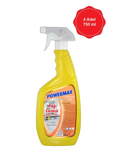 4 Adet Powermax Yağ Çözücü 750 Ml -pwrmx013