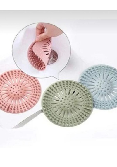 Silikon Lavabo Süzgeci Banyo Ve Mutfak Gider Kapatıcı, Çöp Tutucu Ve Tıkanıklık Önleyici Süzgeç Çok renkli