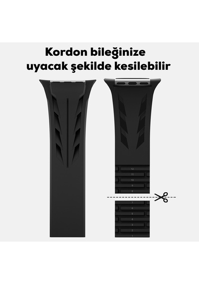 Apple Uyumlu  Watch 10 Serisi 46mm Kordon Metal Tokalı Silikon Tour Kilim Dizayn Strap 127