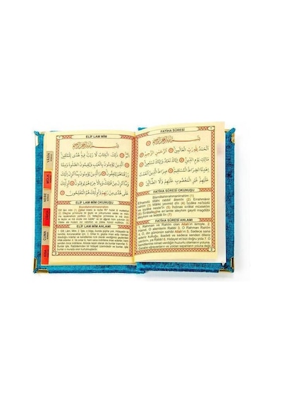 10 Adet - Kadife Kaplı Yasin Kitabı - Cep Boy - Petrol R