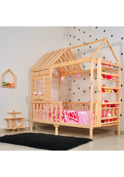 Markaawm Markaawm Montessori Yatak Çocuk Yatak Raf Doğal 90X190 Karyola Akçaağaç