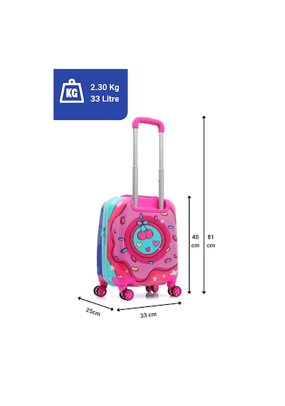 Gedox Kids Mor Pembe Dondurma Donut Desenli Kız Çocuk Valizi 151.01 Mor Pembe Dondurma Donut