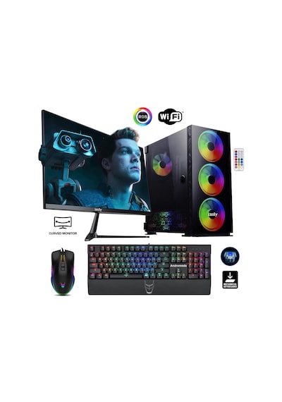 Izoly ST998743 i5-10400F 16 GB 256 GB M.2 NVMe GTX1660S 6 GB 24" Free Dos Masaüstü Oyuncu Bilgisayarı