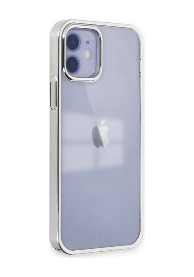Newface - 688 - İphone 12 Kılıf Element Silikon - Edntrend - - Gümüş