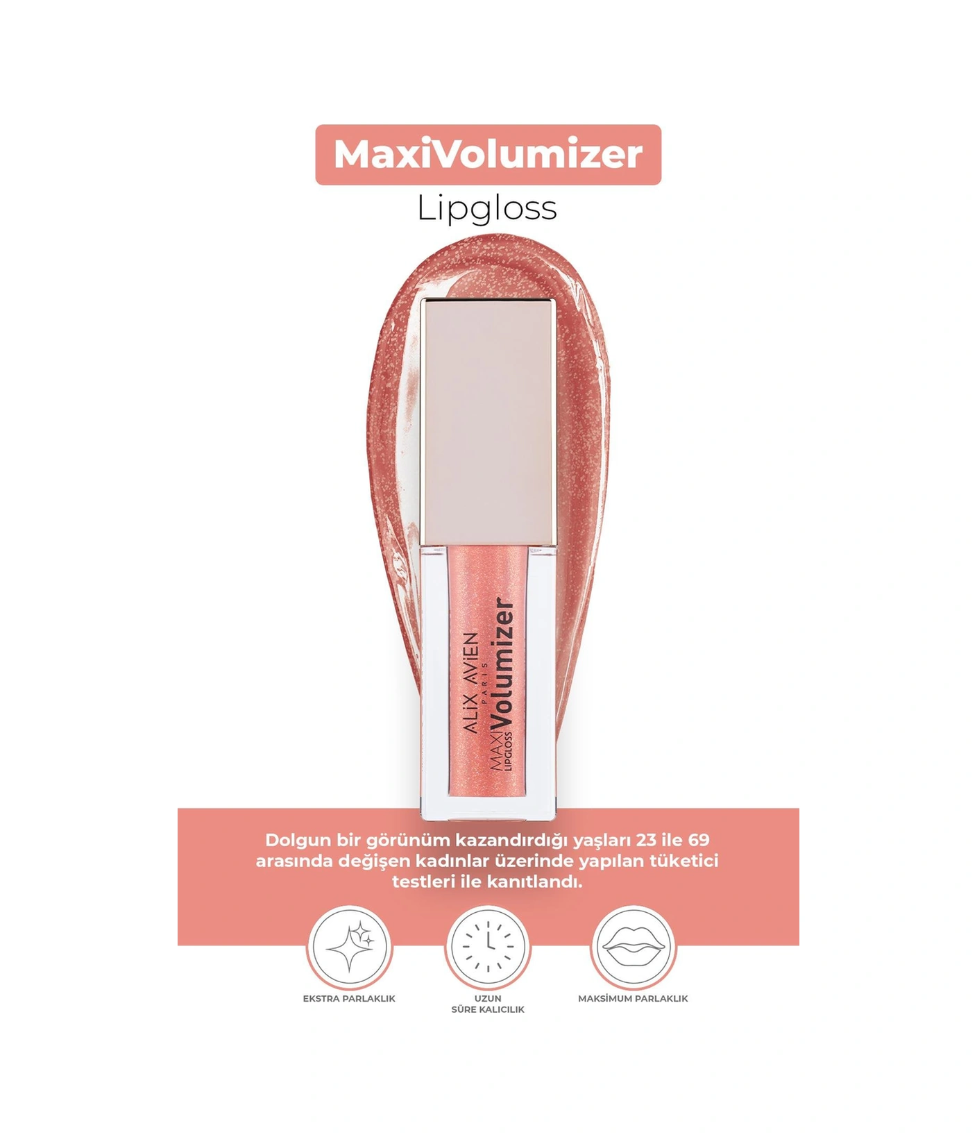 Alix Avien Maxivolumizer Lipgloss 211 Pearly Candy Kalıcı Ve Nemlendirici Ruj Dolgunlaştırıcı Etki
