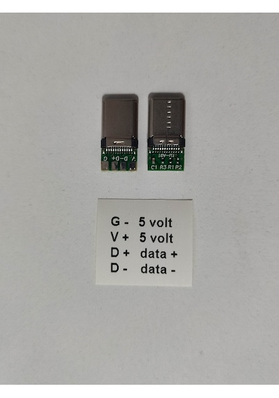 Type-C Şarj Soketi 24 Pin 5 Adet Siyah