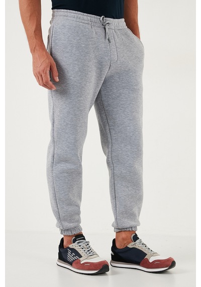 Buratti Pamuklu Regular Fit Normal Bel Lastikli Paça Cepli Erkek Eşofman Altı 59080153W4 Gri Melanj