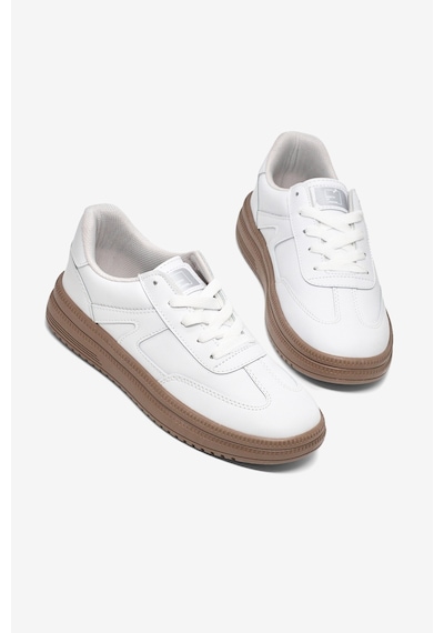 Tonny Black Rahat Kalıp Kauçuk Taban Bağcıklı Sneaker Kadın Beyaz Beyaz Sneaker Tbtyldz005