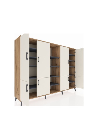 Hyperion Dolap 14 Raflı 8 Kapaklı 220x44x163 Çam-aytaşı/antrasit Çam-aytaşı/antrasit Hyperion Dolap 14 Raflı 8 Kapaklı 220x44x163 Çam-aytaşı/antrasit Çam-aytaşı/antrasit