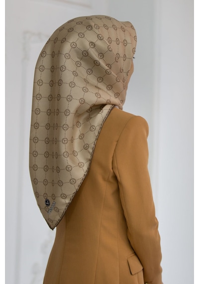 Vissona Twill İpek Eşarp BEJ-4