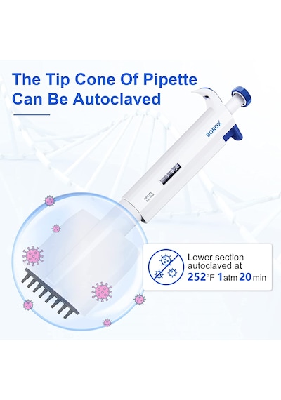 Borox Otomatik Pipet 12 Kanallı 50-300 µl Dijital Mikropipet