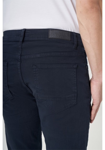 İmza Lacivert 5 Cep Gabardin Slim Fit Pamuklu Denim Jean Kot Pantolon 1003260317