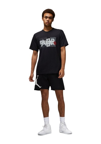Nike Air Jordan M Brand Graphics Ss Crew Grafik Baskılı Erkek Tişört Siyah
