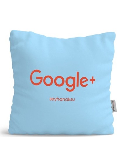 Kişiye Özel Google Plus Mavi Yastık