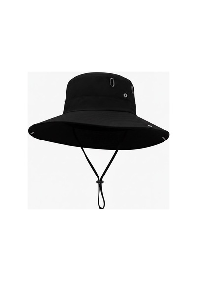 Giyu Shop Unisex Uv Korumalı Geniş Kenarlı Katlanabilir Safari Outdoor Bonnie Yürüyüş Ve Plaj Şapkası Siyah