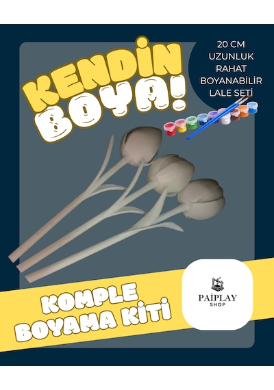 Lale Boyama - Boyama Seti Ve Boyanabilir Lale Seti Çizgi Karakter