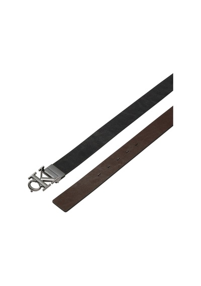Calvin Klein Monogram Plaque Buckle 35mm Adj Siyah Erkek Kemer-8690 Siyah