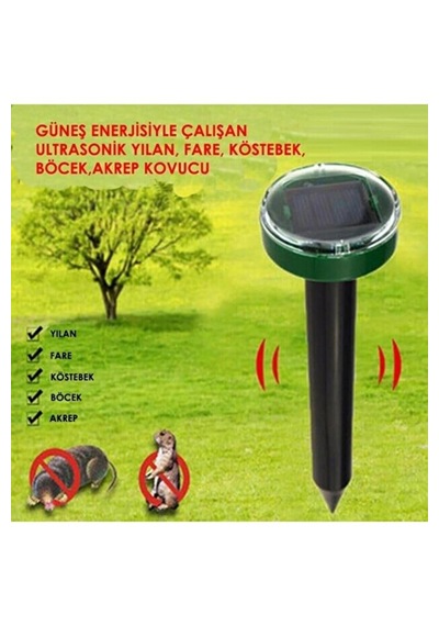 Solar Güneş Enerjili Haşerat Kovucu & Köstebek Yılan Akrep Fare Kovucu & Etkili Yöntem & Toprağa Saplamalı
