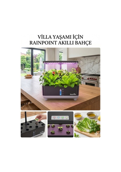 Hydroponic Bitki Büyütme Sistemi Gri