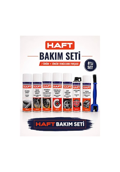 Haft Motosiklet Temizleme - Yağlama Seti