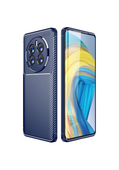 Realme 12 Pro Plus Uyumlu Silikon Kılıf Karbon Desenli Kamera Korumalı Kapak Lacivert Lacivert