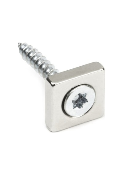 15X15X4X5 Vida Atılabilir Köşeli Havşa Delikli Neodyum Mıknatıs N11.2594