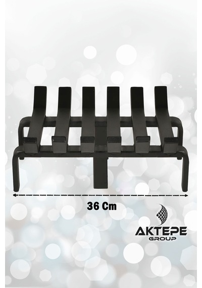 36 Cm X 32 Cm 6 Çubuklu Ekstra Şömine Izgarası Dar Gözlü Izgara