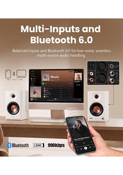 Tr Mr4.5 Çift Amplifikatörlü Stüdyo Monitörü Beyaz