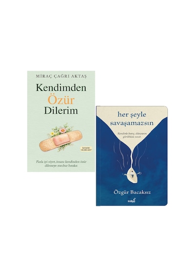 İndigo Kitap Kendimden Özür Dilerim Miraç Çağrı Aktaş / Her Şeyle Savaşamazsın Özgür Bacaksız 2 Kitap Set
