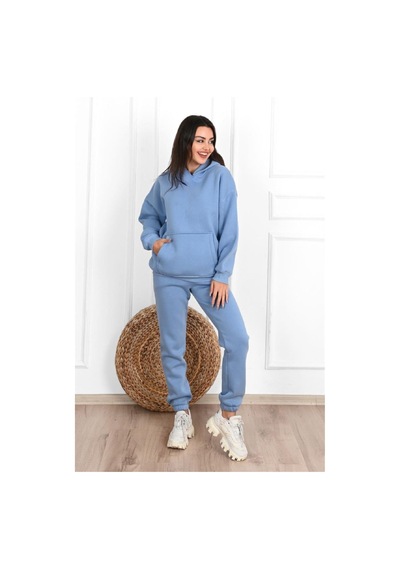 Düz Basic Eşofman Takımı Sweatshirt Jogger - Bebe Mavisi Oversize Şardonlu Kapüşonlu Bebe Mavisi Düz Basic Eşofman Takımı Sweatshirt Jogger - Bebe Mavisi Oversize Şardonlu Kapüşonlu Bebe Mavisi
