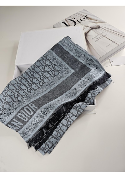 Cd Desen Kaşmir İpek Şal Silk Scarfs Hijab İthal Ürün Füme