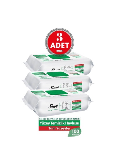 Easy Clean Yüzey Temizlik Havlusu 100 Yaprak 3 Adet Diğer