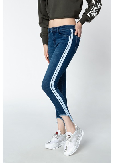 Vigoss Sport Kadın Skınny Fit Şeritli Pantolon Vsd152-00134 Gri