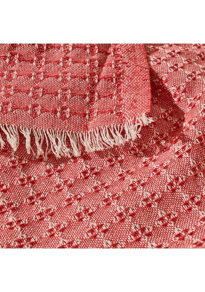 Soft Milva Çift Kişilik Çok Amaçlı Örtü - Kırmızı - 200x230 Cm Renkli