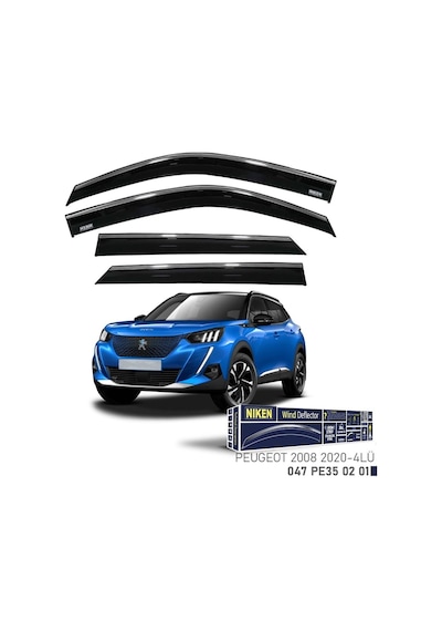 Niken Peugeot 2008 2020 Kromlu Cam Rüzgarlığı 4'lü - Ekolmaks