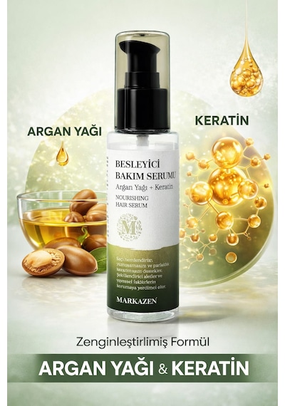 Markazen Argan Keratin Saç Bakım Serumu 100 ML