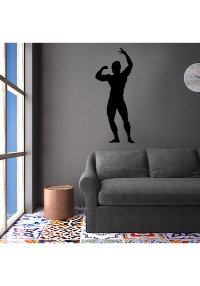 Body Gym Folyo Sticker Derstv1091 40cm Uzunluk Siyah