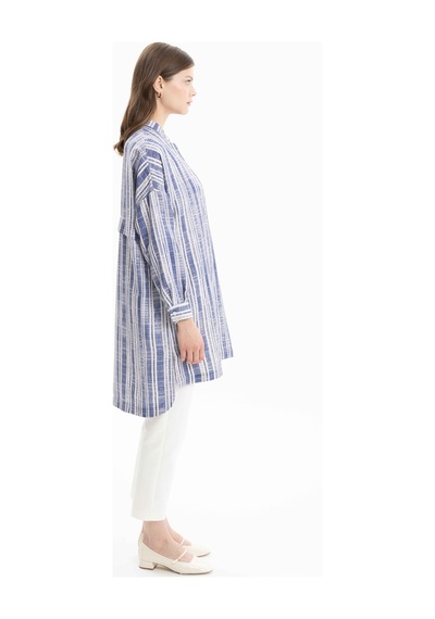 Aker 24ss15166112 Büyük Beden Tunik 24ss15166112 086 İndigo İndigo