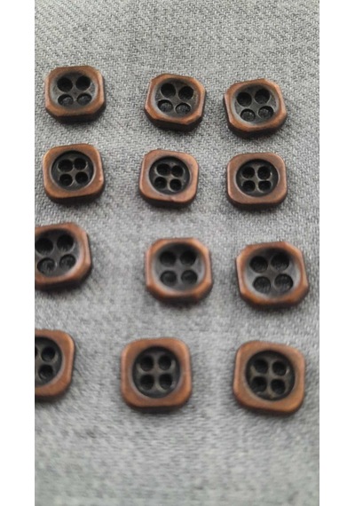 Antık Bakır Metal Düğme 8 Mm 12 Adet