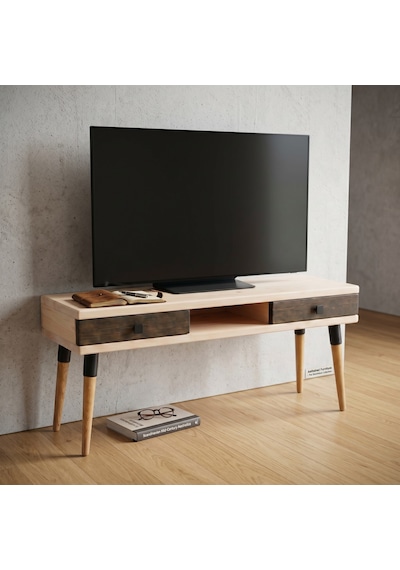 Mobenta Modest Tv: İskandinav Masif Tv Ünitesi 2 Çekmeceli 1 Raflı - 175 Bz-cv Krem-ceviz Mobenta Modest Tv: İskandinav Masif Tv Ünitesi 2 Çekmeceli 1 Raflı - 175 Bz-cv Krem-ceviz