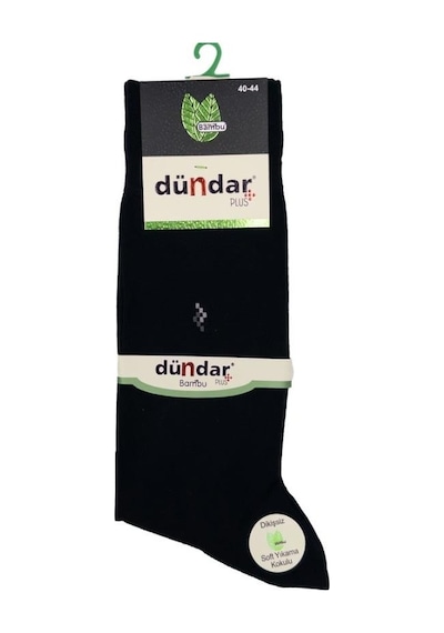Dündar Çorap Plus Erkek Bambu İnce Yazlık Siyah 12'li 5534 Siyah