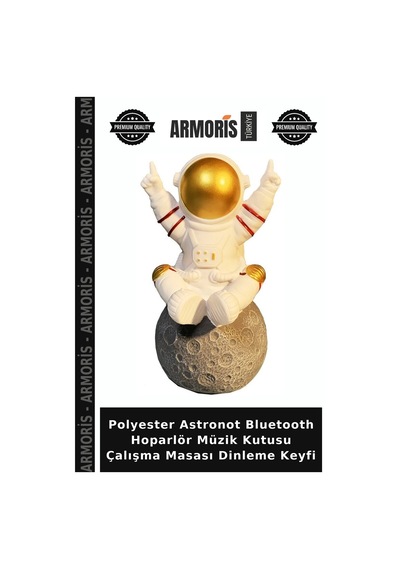 Polyester Astronot Bluetooth Hoparlör Müzik Çalışma Masası Dinleme Keyfi