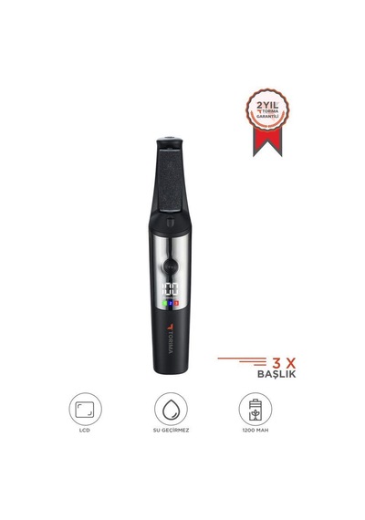 Şarjlı Lcd Ekranlı 3 Başlıklı Su Geçirmez Ayak Törpü Cihazı Bcm-1140t Siyah