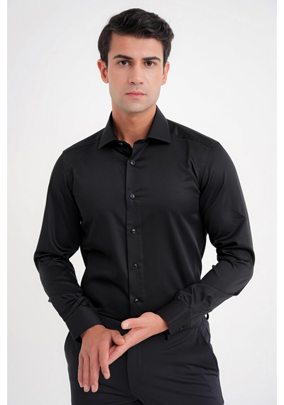 Efor Slim Fit %100 Pamuk Non Iron Kumaş Klasik Siyah Gömlek Gk 734 Siyah Efor Slim Fit %100 Pamuk Non Iron Kumaş Klasik Siyah Gömlek Gk 734 Siyah