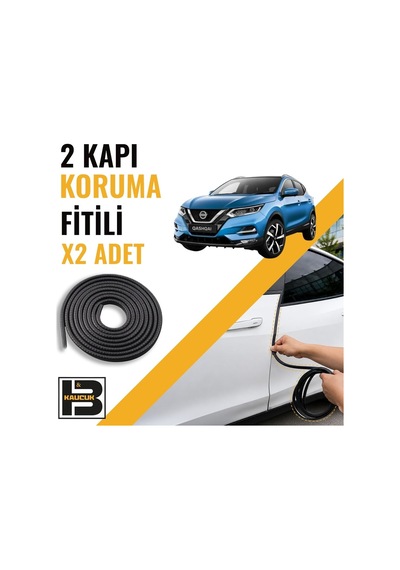 Nissan Qashqai 2014-2021 Kapı Koruma Fitili-iki Kapı-siyah-bm1053