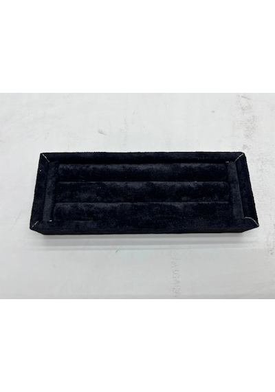 Süet Kumaş Siyah Renk 18 / 7 Cm Rulo Çekmece İçi Yüzük Standı