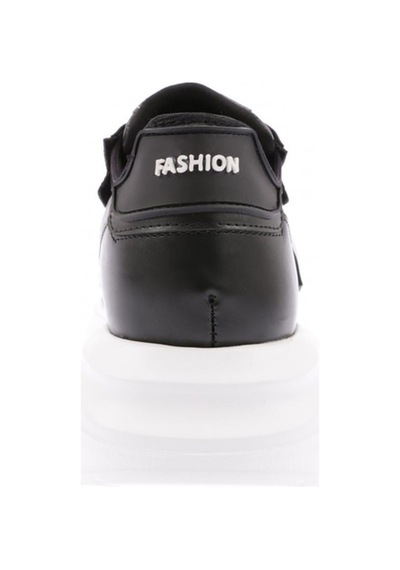Dgn Es7005-22y Kadın Bağcıklı Kalın Taban Sneakers Ayakkabı ES705-2007-R1534 Siyah