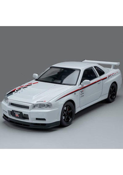 Nissan Skyline Gt-r R34 Nismo Edition Beyaz 1/24 Araba Diecast Model