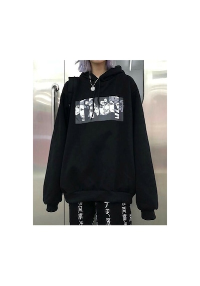 Blackjack Giyim Siyah Kapüşonlu Naruto Anime Sweatshirt siyah
